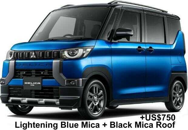 New Mitsubishi Delica Mini body color: Lightening Blue Mica + Black Mica Roof (+US$750)