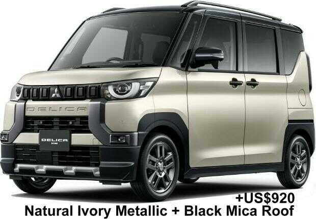 New Mitsubishi Delica Mini body color: Natural Ivory Metallic + Black Mica Roof (+US$920)