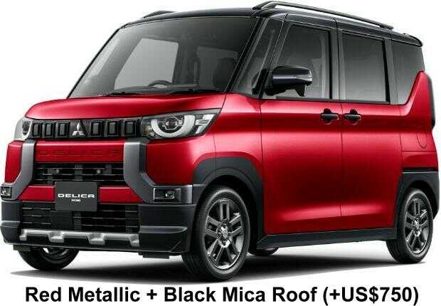 New Mitsubishi Delica Mini body color: Red Metallic + Black Mica Roof (+US$750)