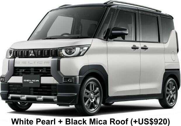 New Mitsubishi Delica Mini body color: White Pearl + Black Mica Roof (+US$920)