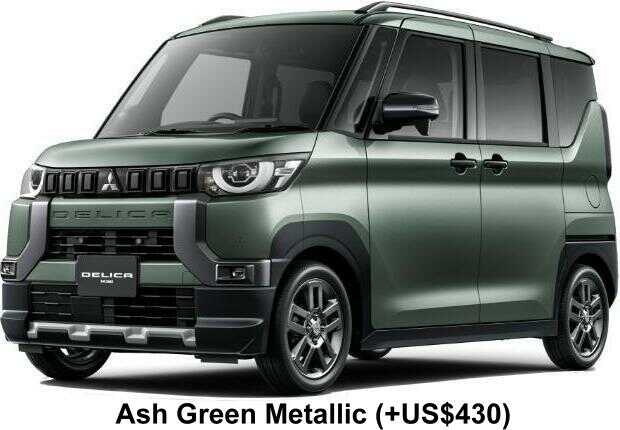 New Mitsubishi Delica Mini body color: Ash Green Metallic (+US$430)