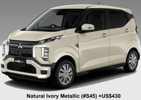 New Mitsubishi EK-X EV body color: Natural Ivory Metallic (#S45) +US$430