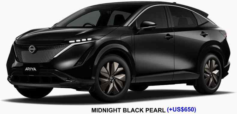 New Nissan Ariya body color: Midnight Black Pearl