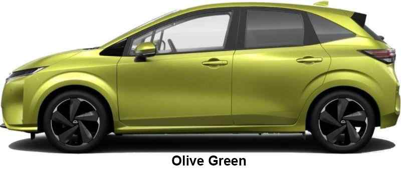 Nissan Aura Color: Olive Green
