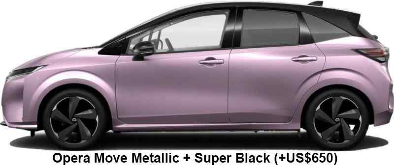 Nissan Aura Color: Opera Move Metallic + Super Black