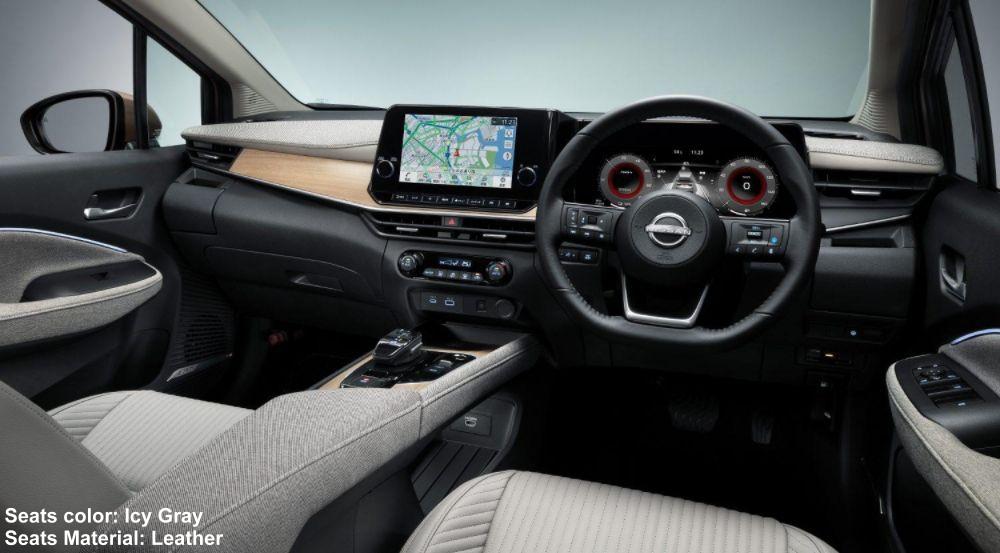 New Nissan Aura e-Power photo: Cockpit view image (Icy Gray Leather)