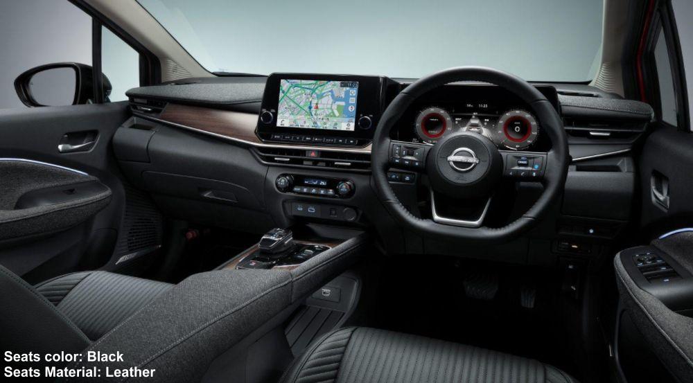 New Nissan Aura e-Power photo: Cockpit view image (Black Leather)