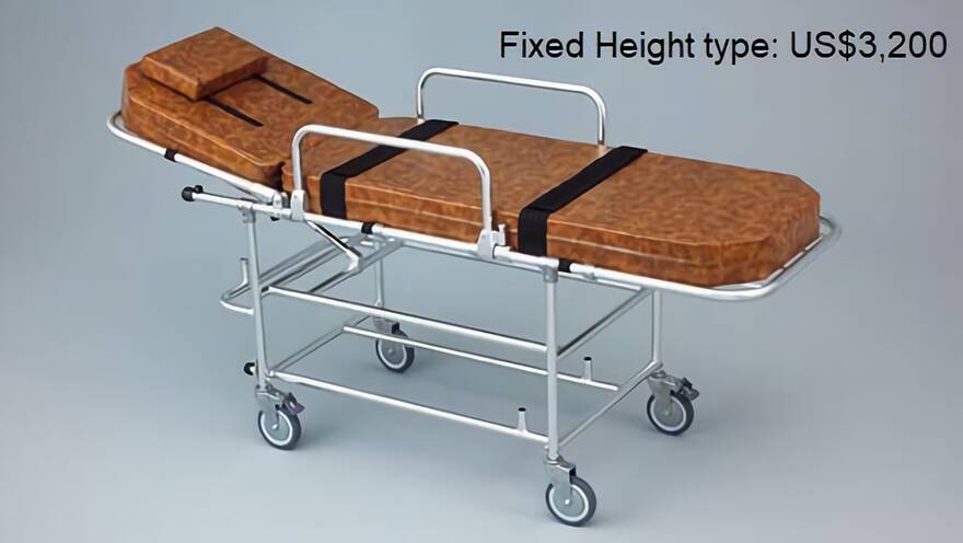 New Nissan Caravan Ambulance photo: Fixed Height Type Stretcher (Extra option at additional US$ 3,200)