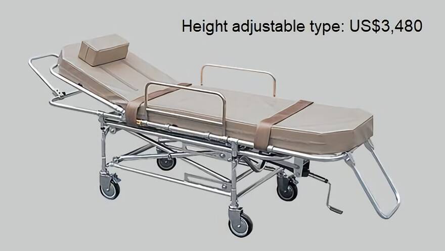 New Nissan Caravan Ambulance photo: Adjustable Height Type Stretcher (Extra option at additional US$ 3,480)