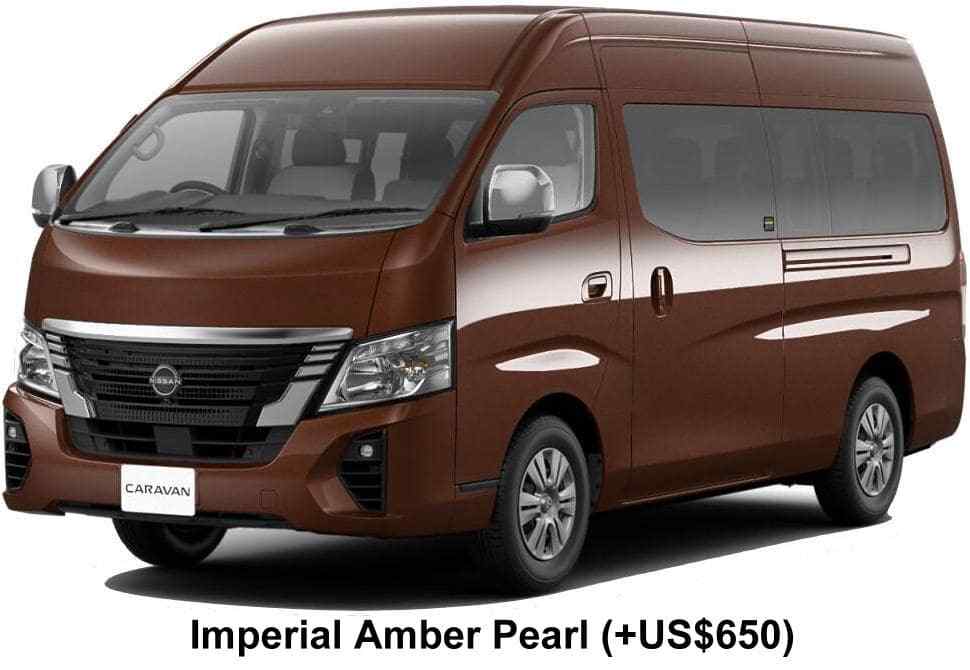 New Nissan Caravan Micro Bus body color: IMPERIAL AMBER PEARL (OPTION COLOR +US$650)