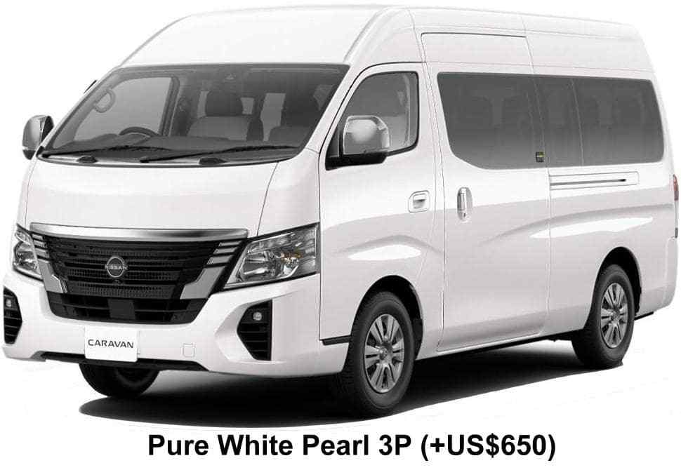New Nissan Caravan Micro Bus body color: PURE WHITE PEARL 3P (OPTION COLOR +US$650)
