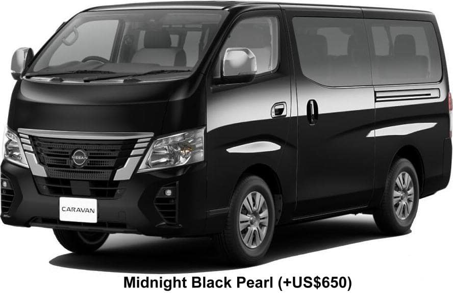 New Nissan Caravan Multi Purpose van Body color: MIDNIGHT BLACK PEARL (OPTION COLOR: +US$650)
