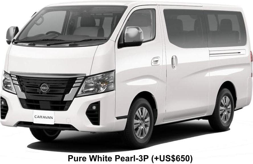 New Nissan Caravan Multi Purpose van Body color: PURE WHITE PEARL 3P (OPTION COLOR: +US$650)