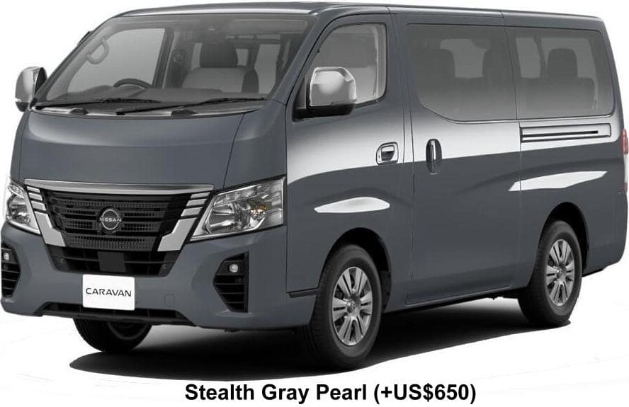 New Nissan Caravan Multi Purpose van Body color: STEALTH GRAY PEARL (OPTION COLOR: +US$650)
