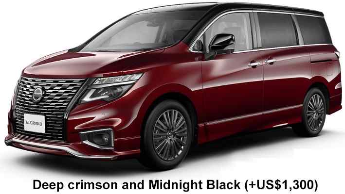 Nissan Elgrand Vip Royal Lounge Color: Deep Crimson Two Tone