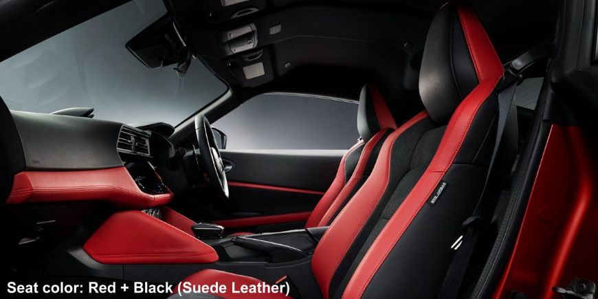 New Nissan Fairlady Z photo: Interior view image (Red +Black Combination) Suede Leather Model