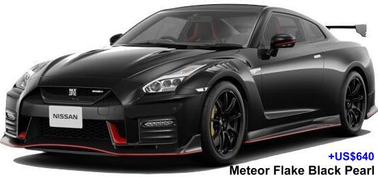 New Nissan GTR Nismo body color: METEOR FLAKE BLACK PEARL (option color +US$640)