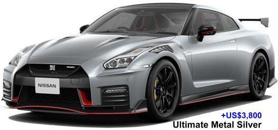 New Nissan GTR Nismo body color: ULTIMATE METAL SILVER (option color +US$3,800)