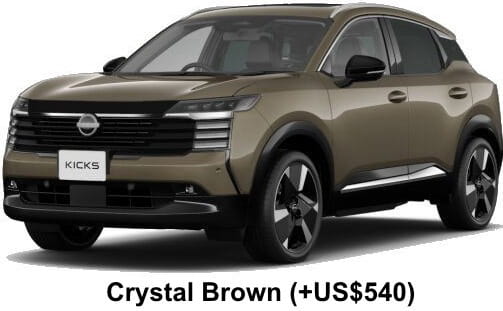 Nissan Kicks G e-Power body color: Crystal Brown (+US$540)