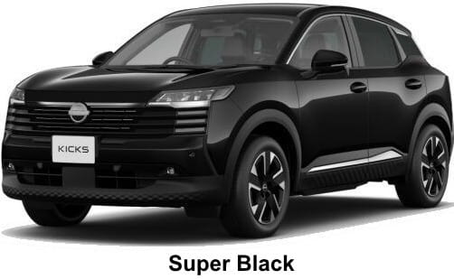 Nissan Kicks X + e-Power body color: Super Black