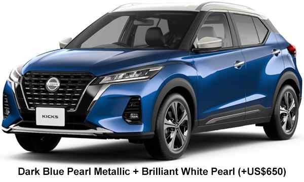 Nissan Kicks E-Power Color: Dark Blue Brilliant White Pearl
