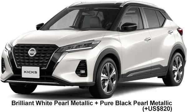 Nissan Kicks E-Power Color: Pearl Metallic + Pure Black Pearl Metallic