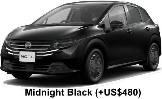 Nissan Note e-Power body color: Midnight Black (+US$480)