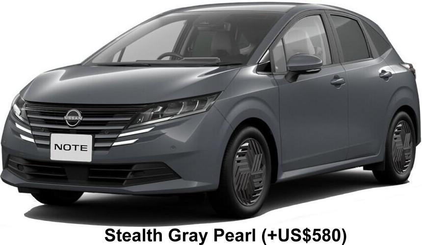 New Nissan Note e-Power body color: Stealth Gray Pearl (option color +US$580)