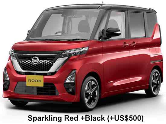 Nissan Roox Highway Star Color: Sparkling Red + Black