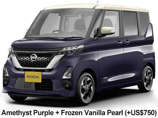 Nissan Roox Highway Star Color: Amethyst Purple + Frozen Vanilla Pearl