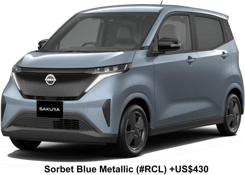 New Nissan Sakura body color: SORBET BLUE METALLIC (COLOR No. RCL) OPTION COLOR +US$ 430
