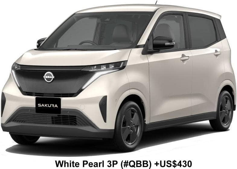 New Nissan Sakura body color: 2-TONE COLOR; WJITE PEARL 3P (COLOR No. QBB) OPTION COLOR +US$ 430