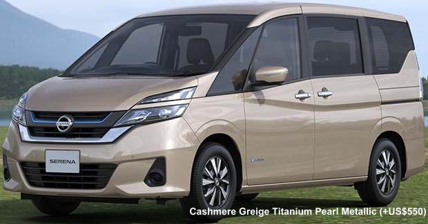 Nissan Serena e-Power body color: Cashmere Greige Titanium Pearl Metallic (option color +US$550)
