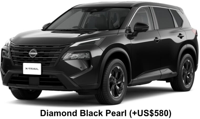 Nissan X-Trail e-Power body color: Diamond Black Pearl (US$580)