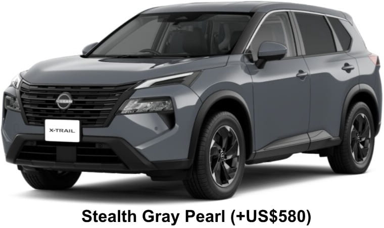 Nissan X-Trail e-Power body color: Stealth Gray Pearl (US$580)