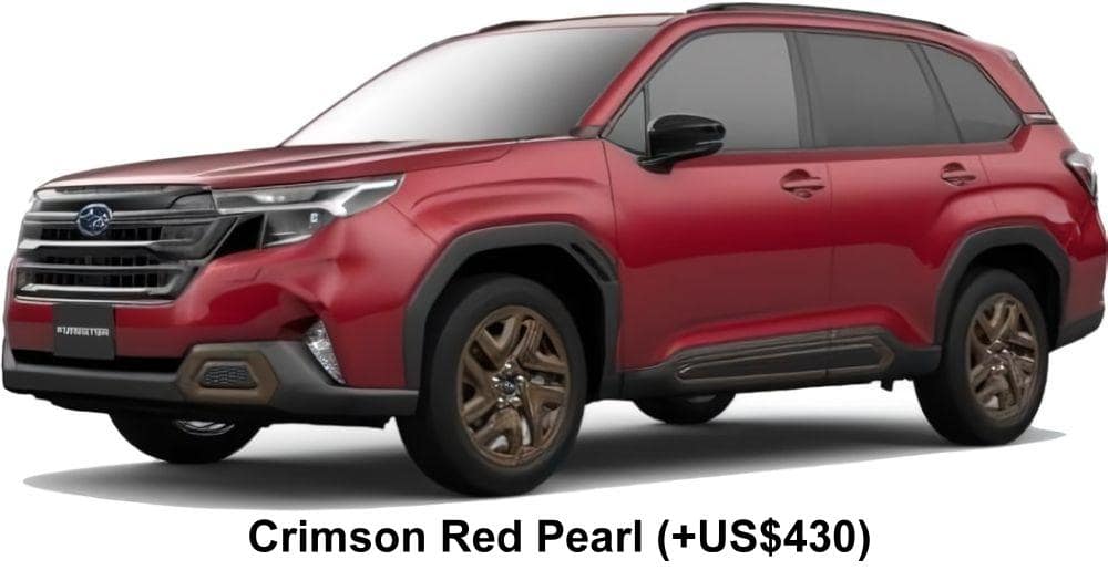 Subaru Forester Sport body color: Crimson Red Pearl (+US$430)