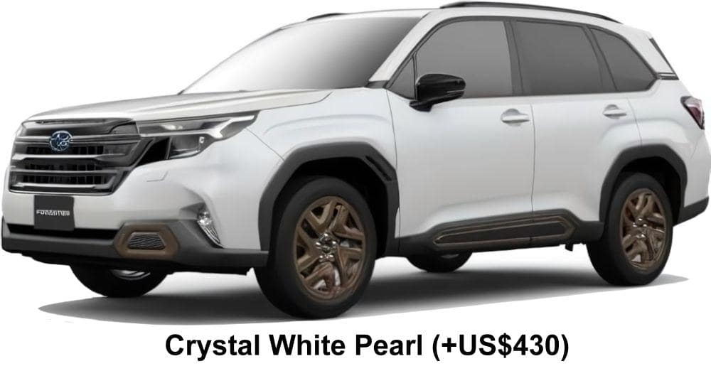 Subaru Forester Sport body color: Crystal White Pearl (+US$430)