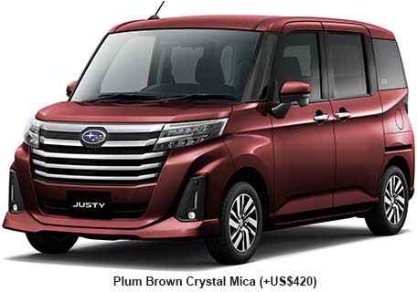 New Subaru Justy body color: Plum Brown Crystal Mica (+US$420)
