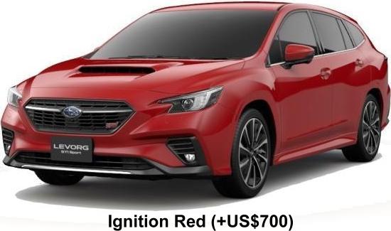 New Subaru Levorg Sti Sport R EX body color: IGNITION RED (OPTION COLOR +US$700)