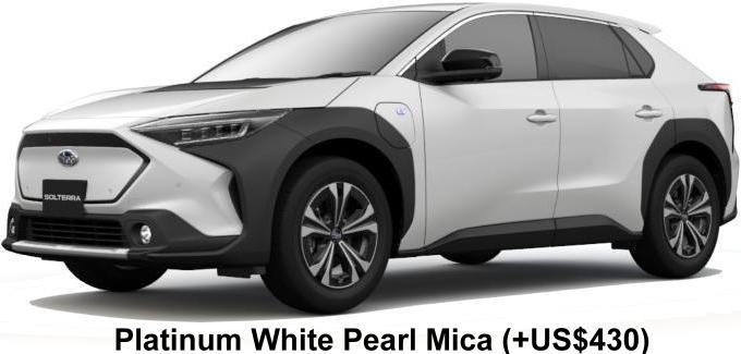 New Subaru Solterra Body Color: PLATINUM WHITE PEARL MICA (OPTION COLOR +US$430)