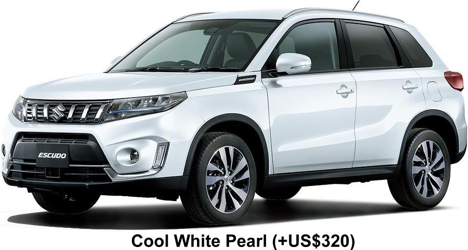 New Suzuki Escudo Hybrid Allgrip body color: COOL WHITE PEARL (+US$320)