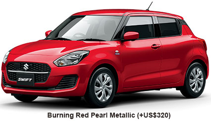 New Suzuki Swift Hybrid body color: Burning Red Pearl Metallic (+US$320)