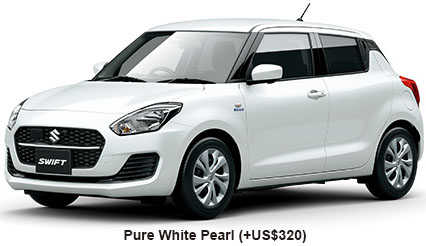 New Suzuki Swift Hybrid body color: Pure White Pearl (+US$320)