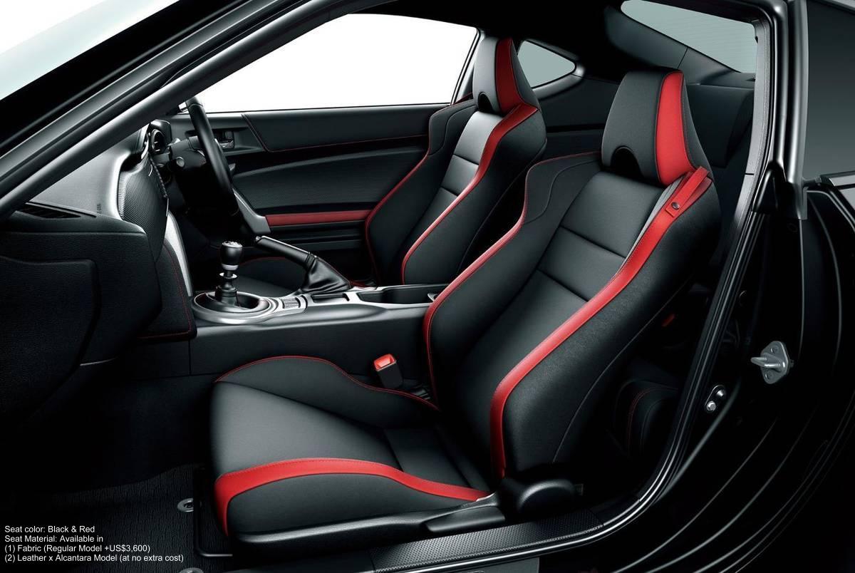 New Toyota 86 Interior photo: BLACK + RED