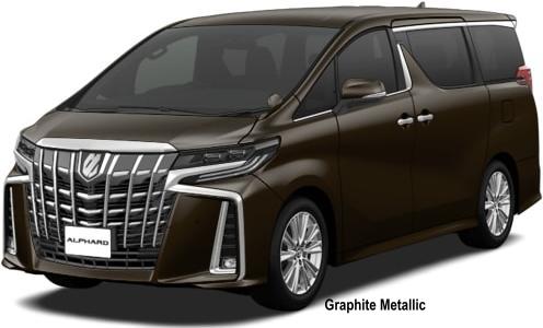 New Toyota Alphard Royal Lounge body color (Aero Model): GRAPHITE METALLIC