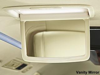 New Toyota Alphard Royal lounge photo: Large size vanity mirror