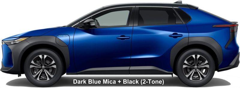 New Toyota bZ4x body color (2-Tone Color): DARK BLUE MICA BODY + BLACK ROOF