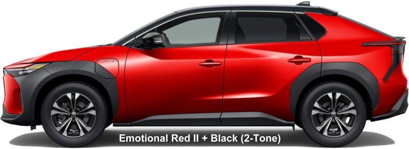New Toyota bZ4x body color (2-Tone Color): EMOTIONAL RED-2 BODY + BLACK ROOF
