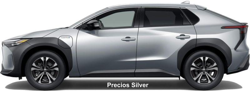 New Toyota bZ4x body color: PRECIOUS SILVER