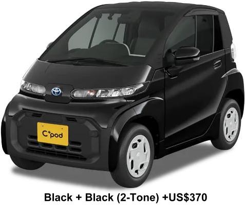 New Toyota C-Pod body color: Black Body + Black Roof (2-Tone color) +US$370